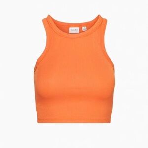 Aritzia Sunday Best Honor Tank Cropped Oval Orange size XS